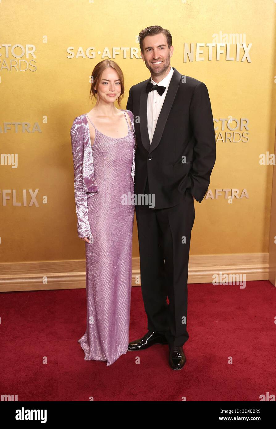 Emma Stone, Dave McCary attend the 32nd Annual Actor Awards at Shrine ...