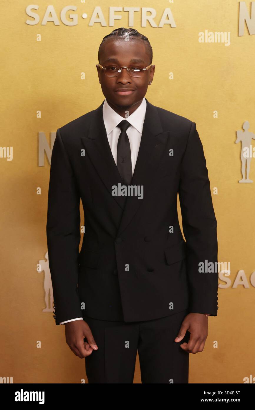 Miles Caton attends the 32nd Annual Actor Awards at Shrine Auditorium ...