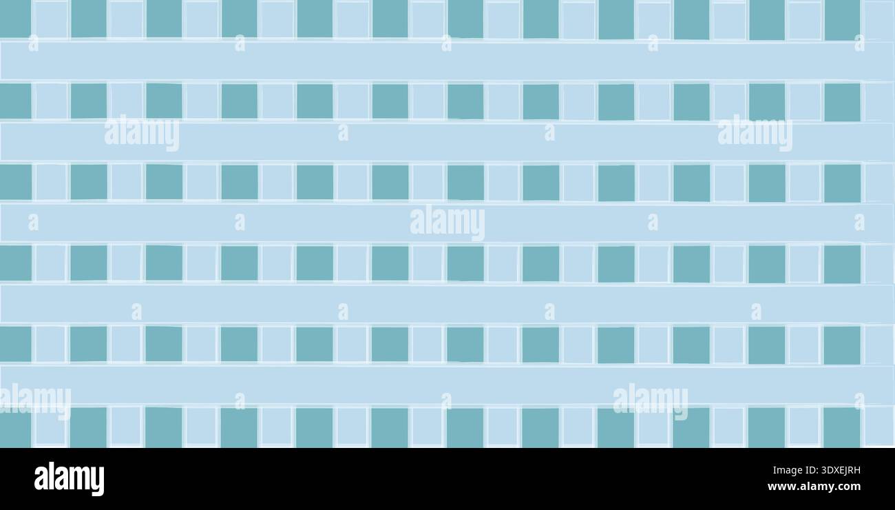 Seamless Geometric Square Pattern with Horizontal Stripes Background Stock Vector