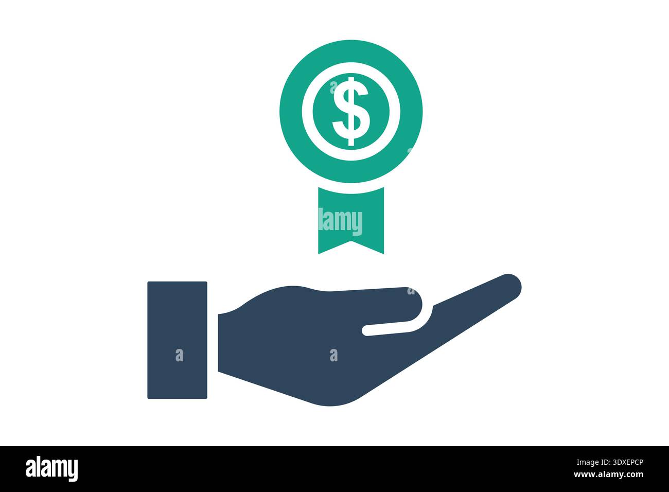 Reward solid icon. Icon related to prize. success elements vector illustration Stock Vector