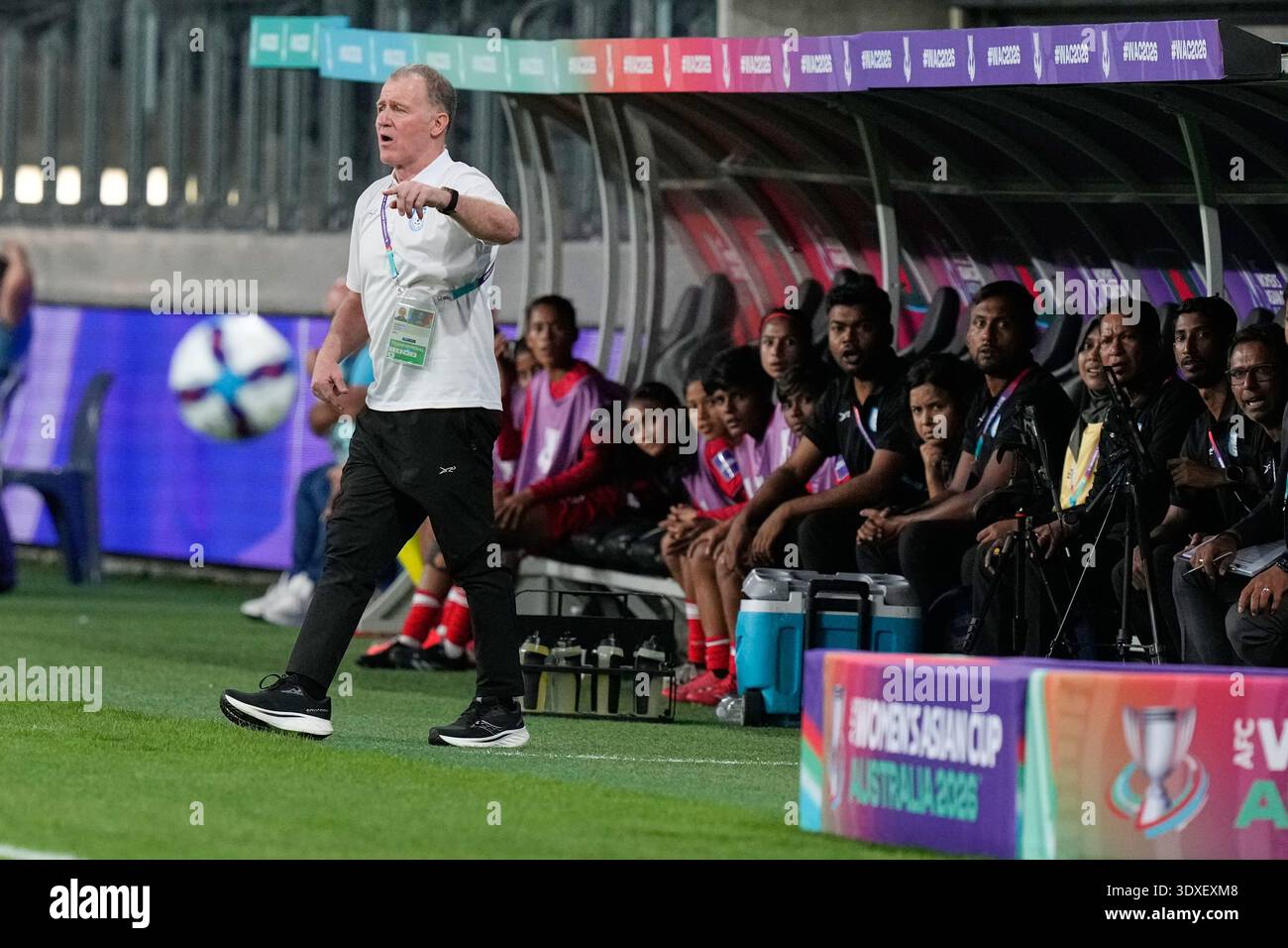 Bangladesh's coach Peter Butler reacts during the Women's Asia Cup ...
