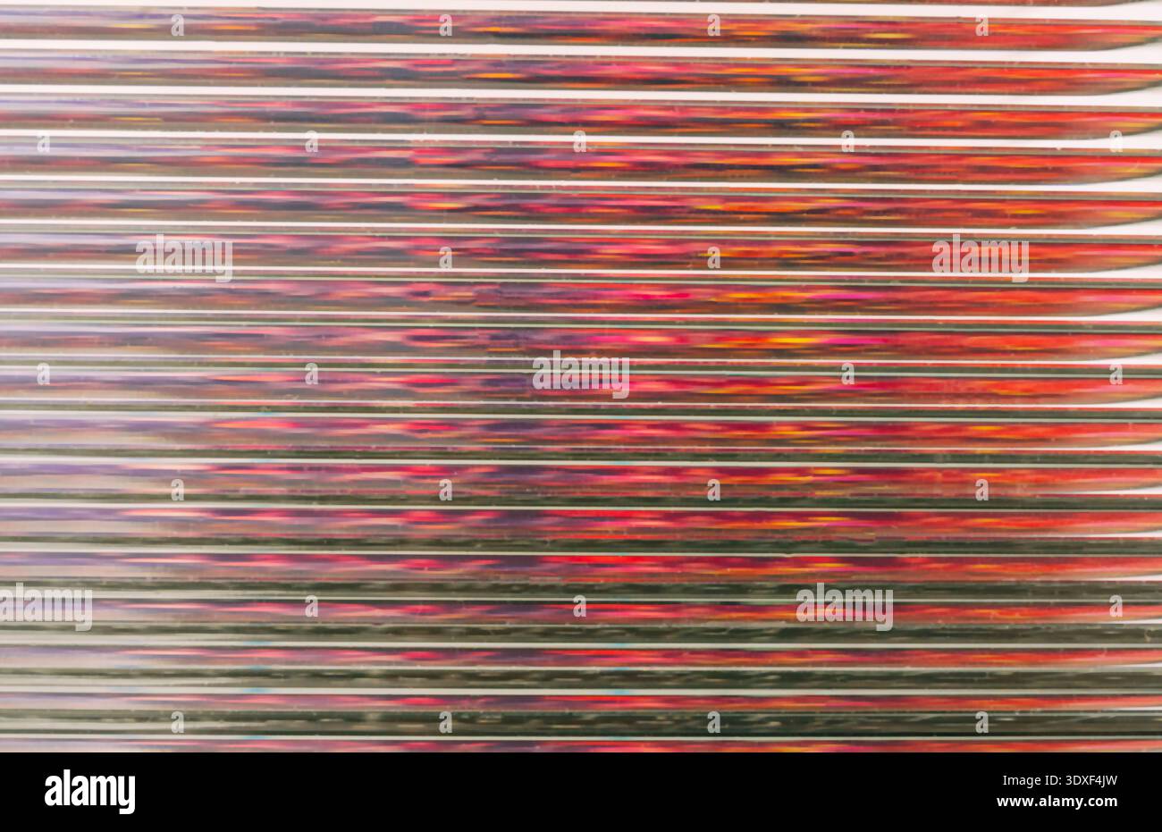 Abstract red striped background reflecting horizontal lines Stock Photo