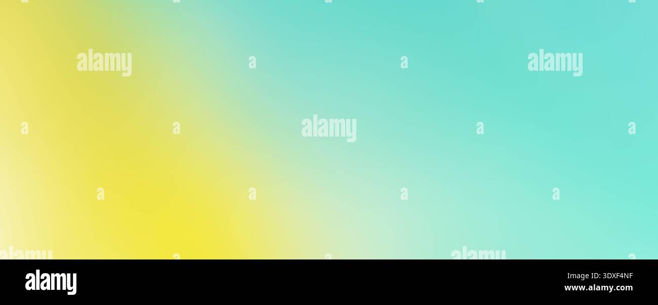 Soft color gradient background blending yellow and turquoise Stock Photo