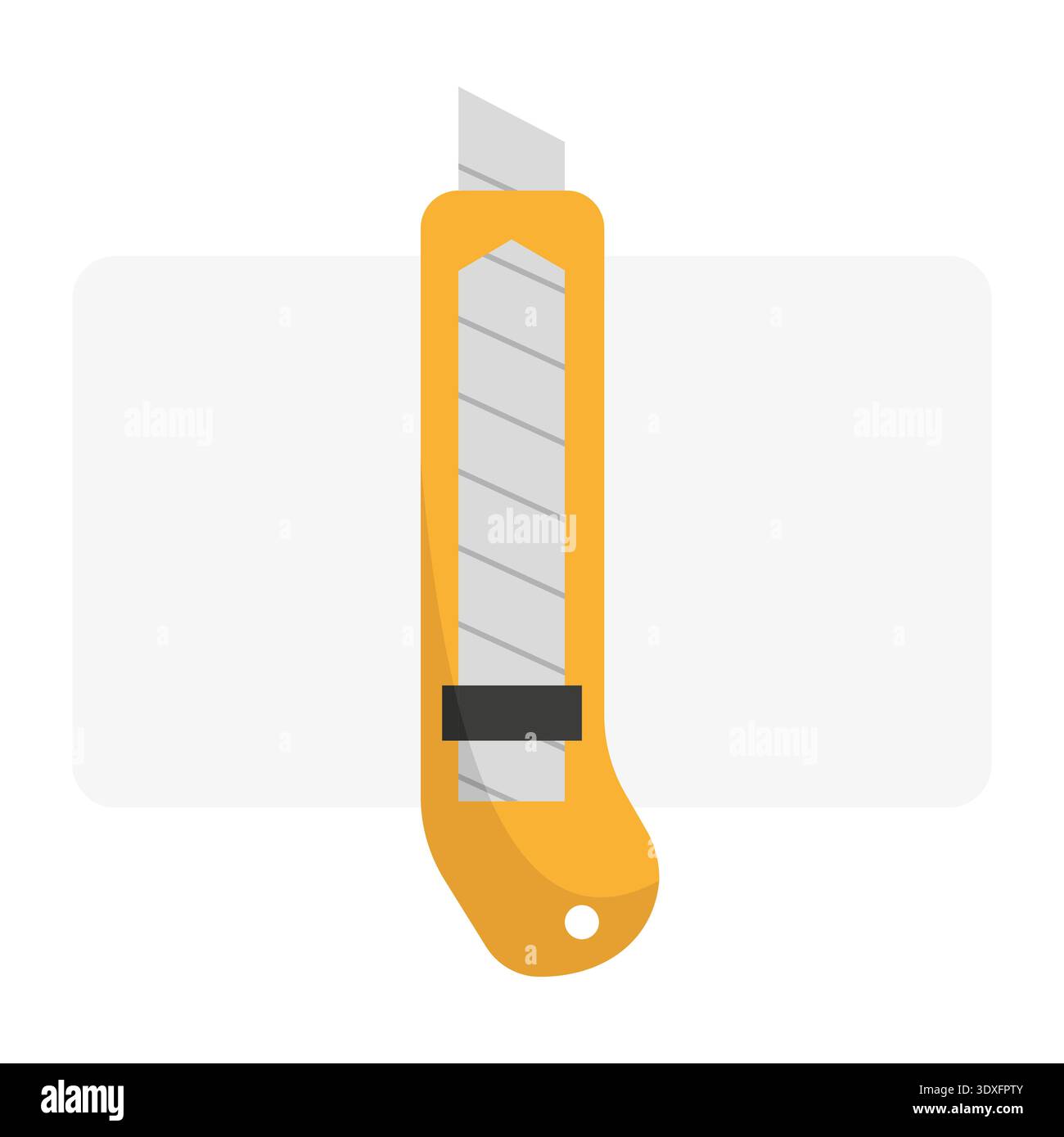 Technological stationery cutter. Professional cutting Vector. Architectural blade instrument. Administrative office equipment. Stock Vector