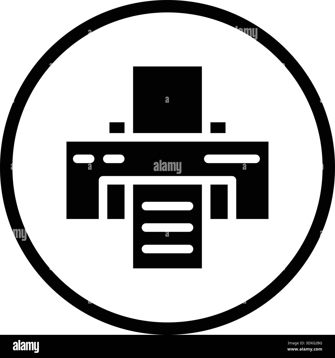 Printer Vector Icon Design Illustration Stock Vector