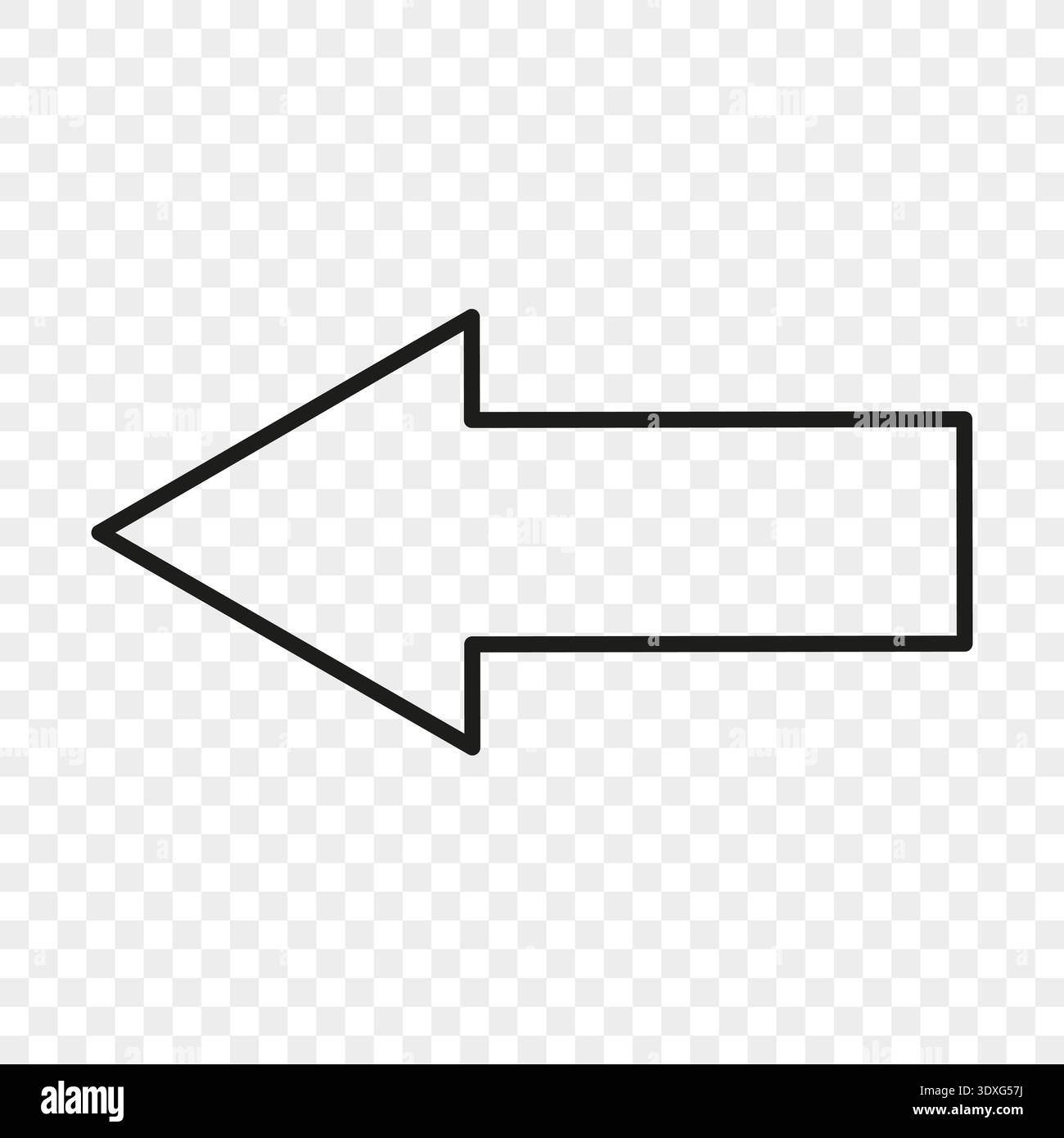 Navigation arrow pointer. Interface back symbol. Vector direction icon. Control move sign. Stock Vector