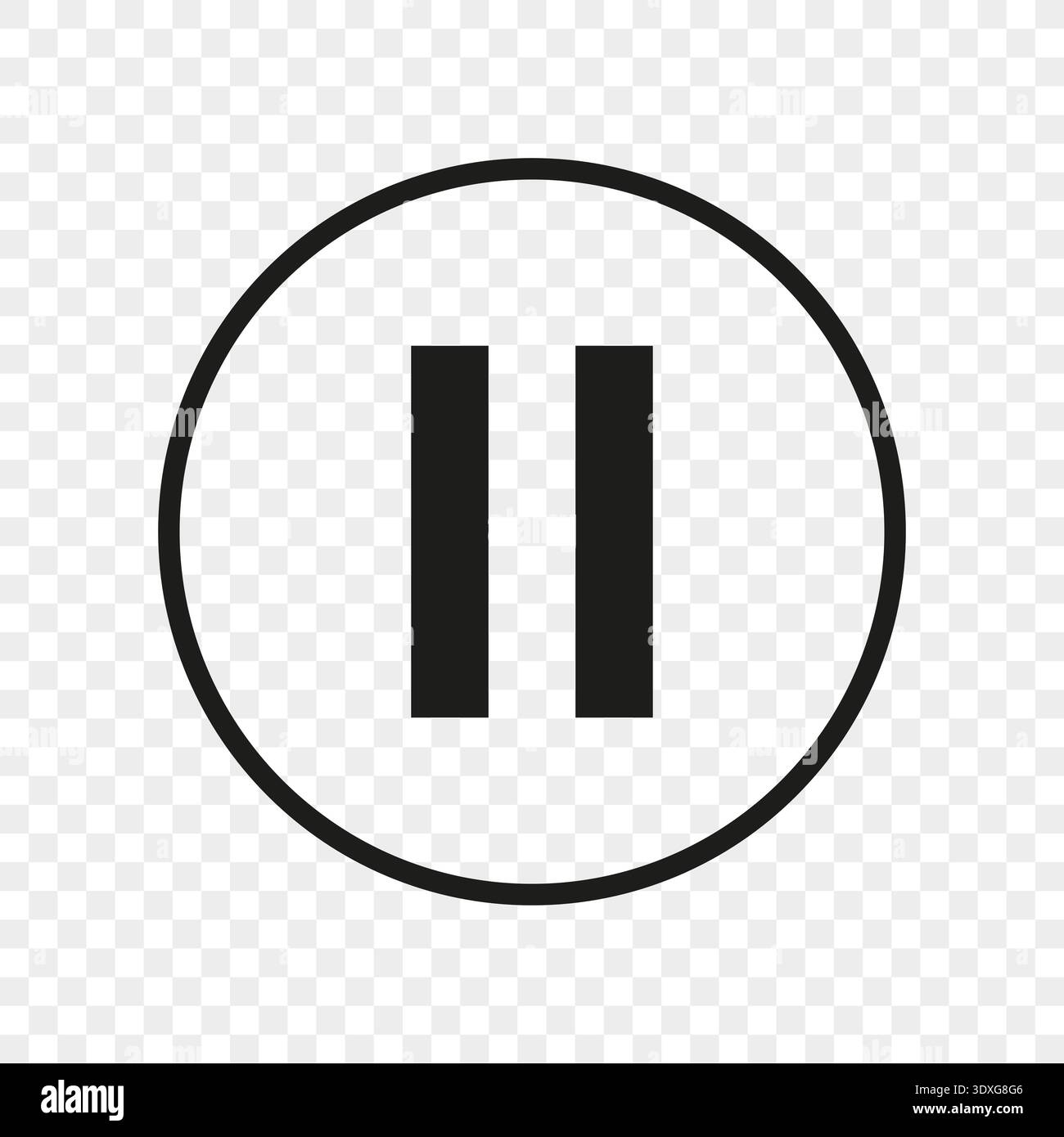 Professional pause icons. Comprehensive Vector symbols. Professional wait buttons. Universal pause controllers Stock Vector