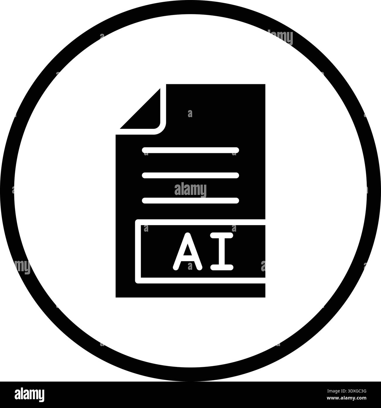 AI Vector Icon Design Illustration Stock Vector