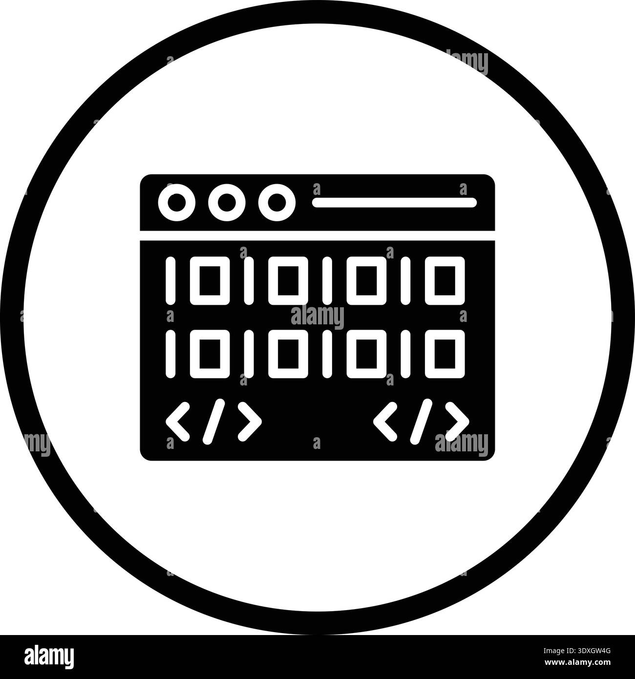 Coding Vector Icon Design Illustration Stock Vector