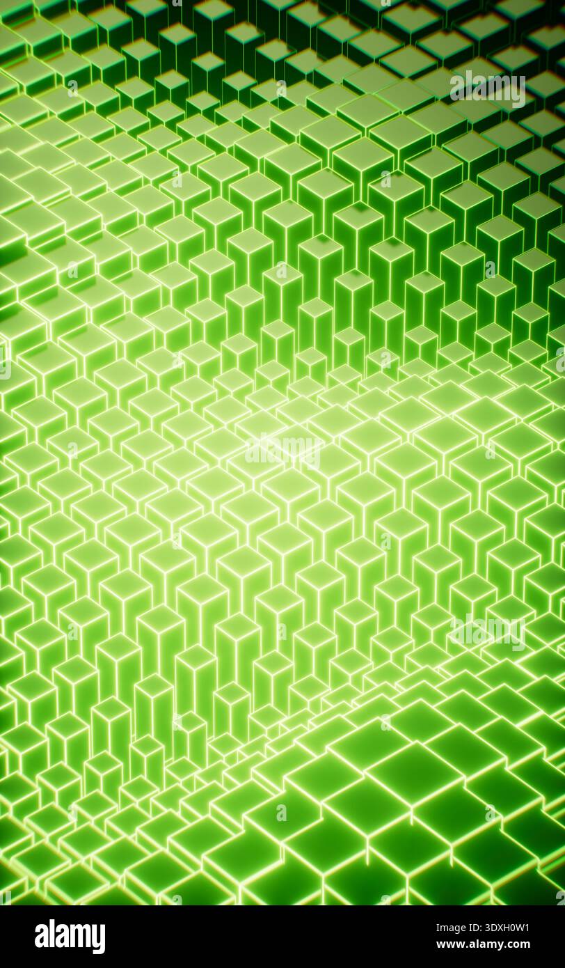 Abstract cube board background, 3d rendering. 3D illustration. Stock Photo