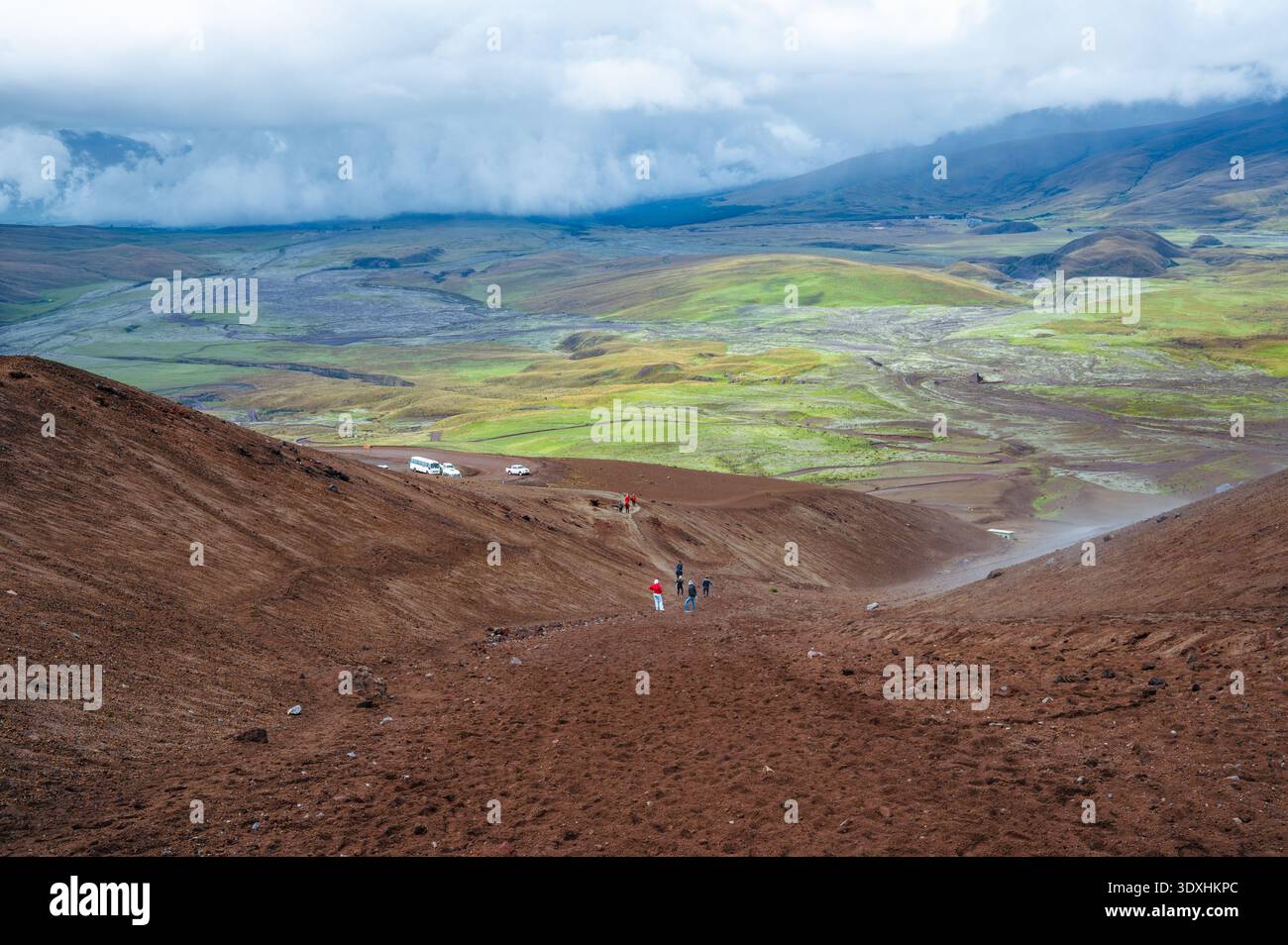 Cotopaxi Volcano Hiking Trail Stock Photo