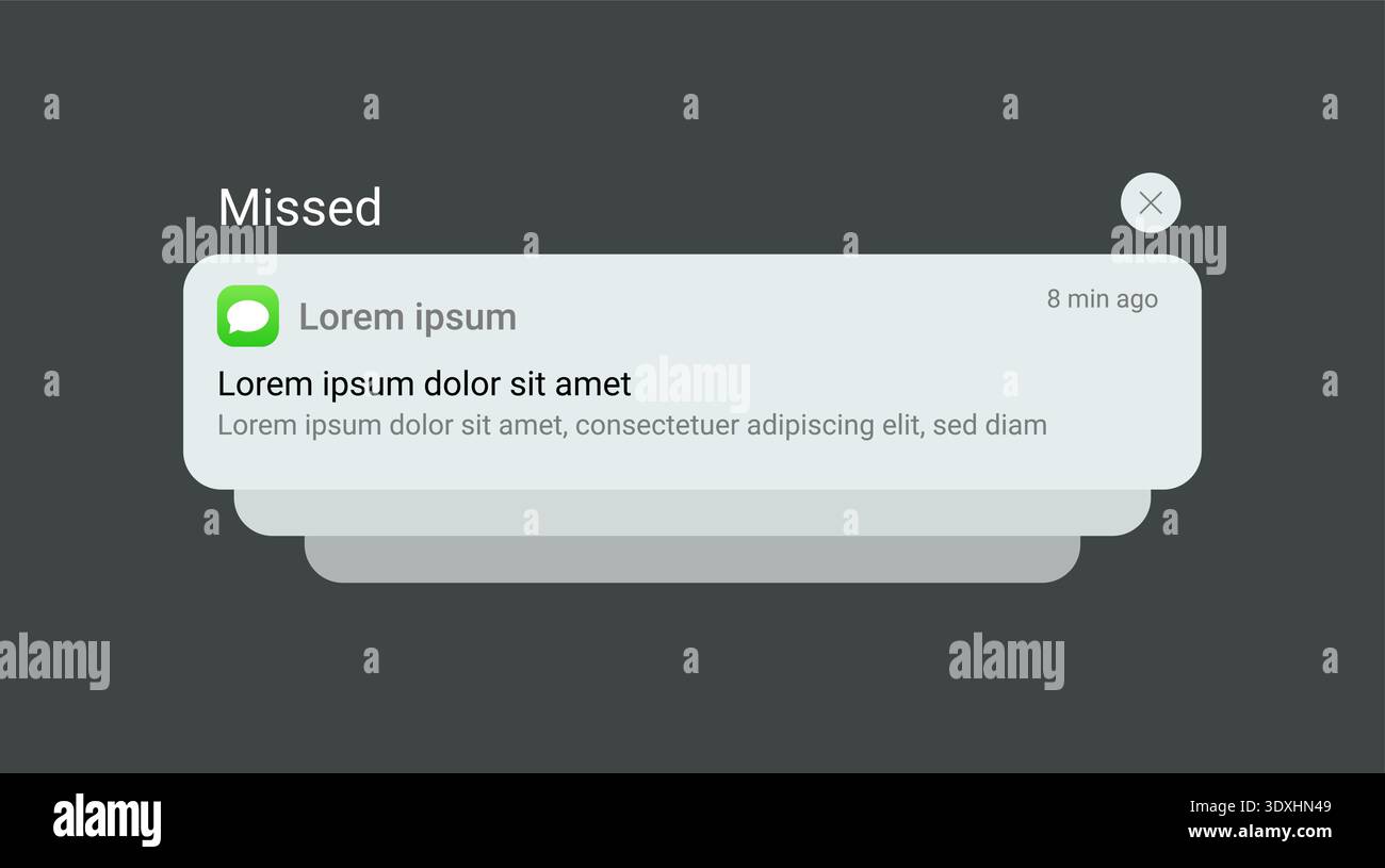 Text screen interface ui chat. Smartphone mockup icon vector layout template app screen Stock Vector