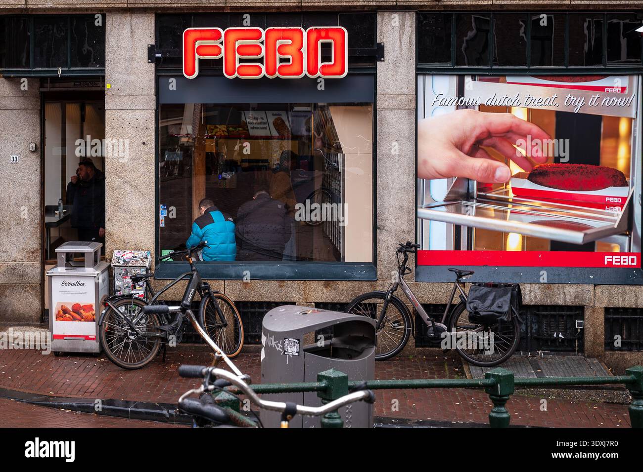 Amsterdam, Netherlands. 16 February 2026 The iconic FEBO snack wall in ...