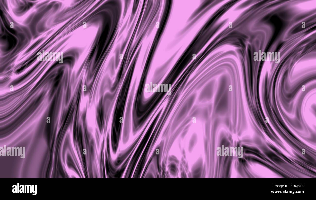 Purple liquid marble background glossy fluid waves abstract texture Stock Photo