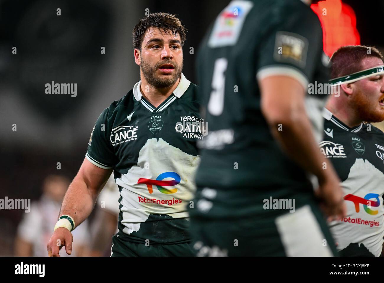 Facundo Isa of section paloise pau during the Top 14 match between Pau ...