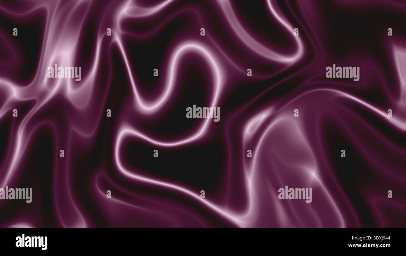 Deep purple neon glow abstract background glossy liquid waves smooth texture Stock Photo