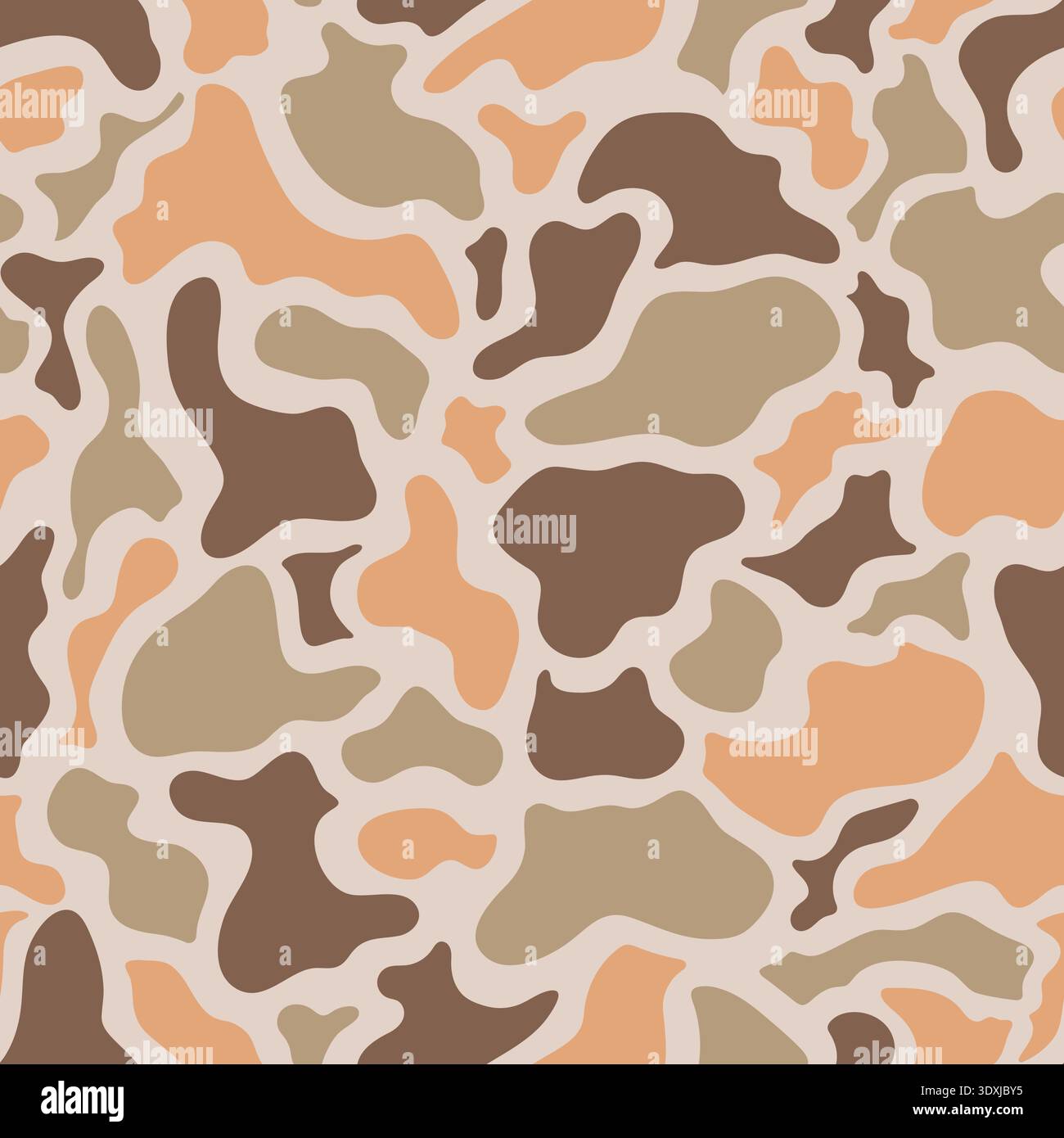 A professional vector illustration featuring a seamless duck hunting camouflage pattern. Stock Vector