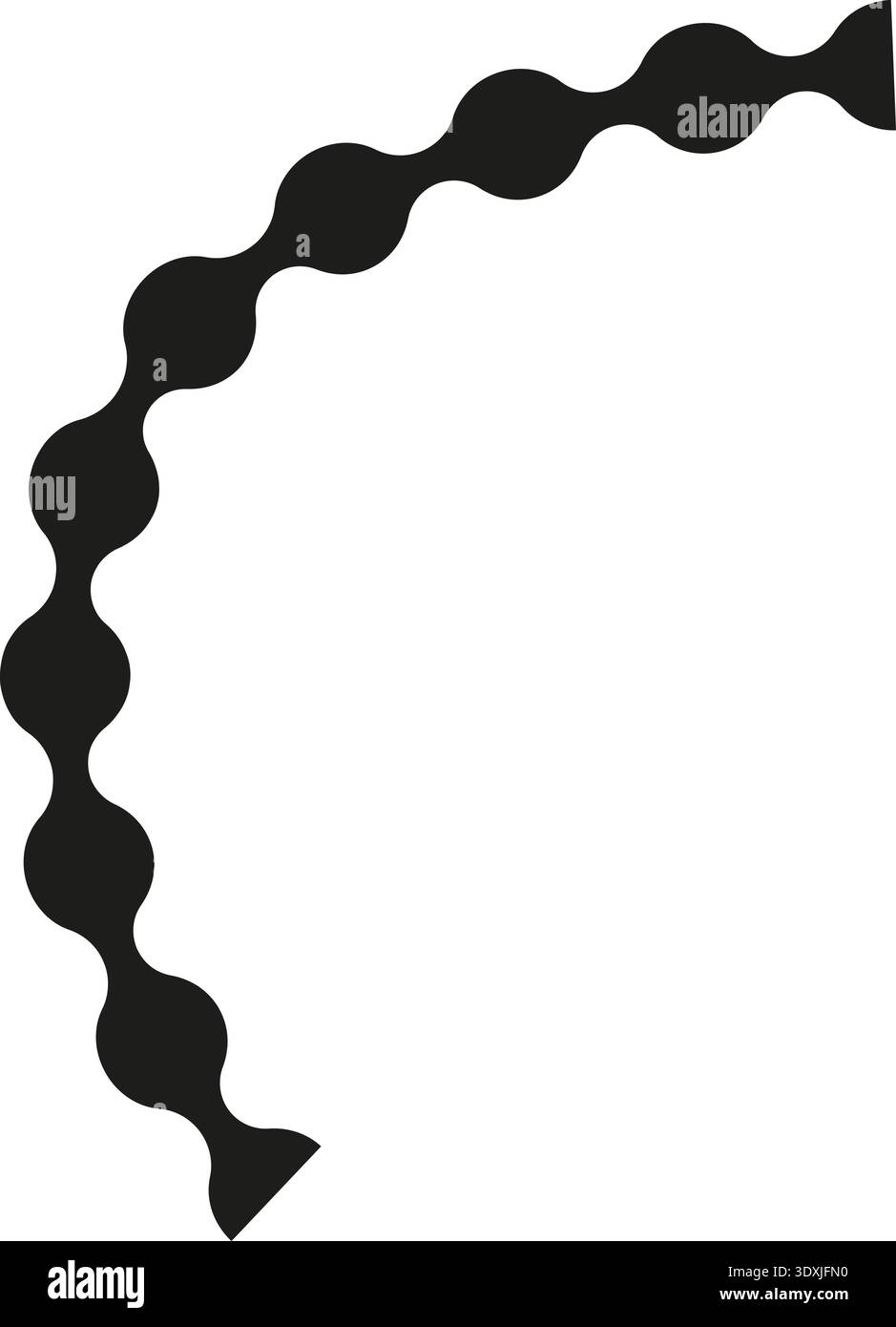 Dotted path creating curved strokes with rhythmic and organic motion. Stock Vector