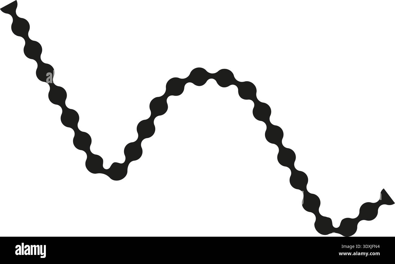 Dotted zigzag path with flowing and continuous motion forming an energetic and animated sequence. Stock Vector
