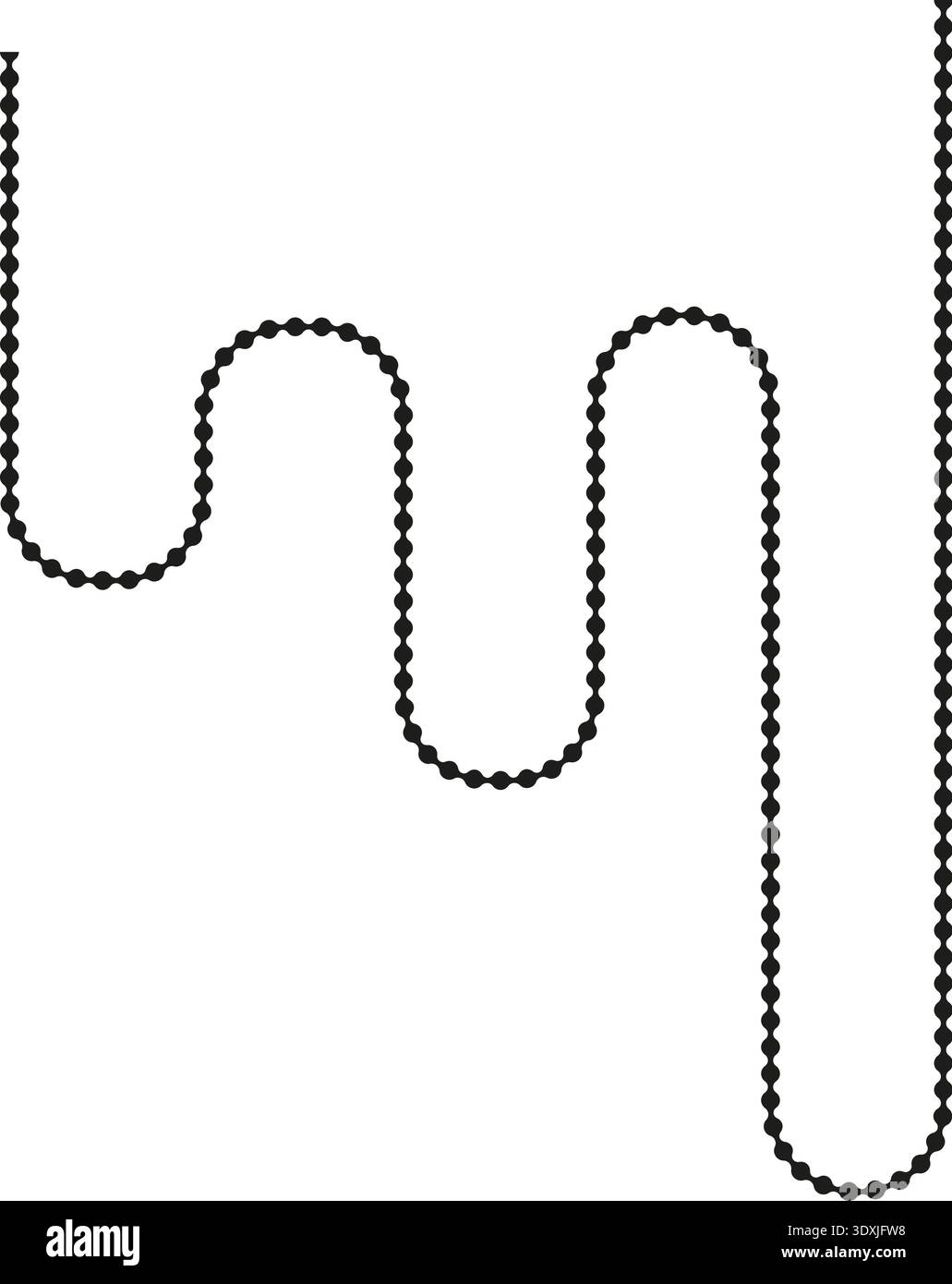 Interconnected dots forming a sinuous curved path with continuous flowing movement. Stock Vector
