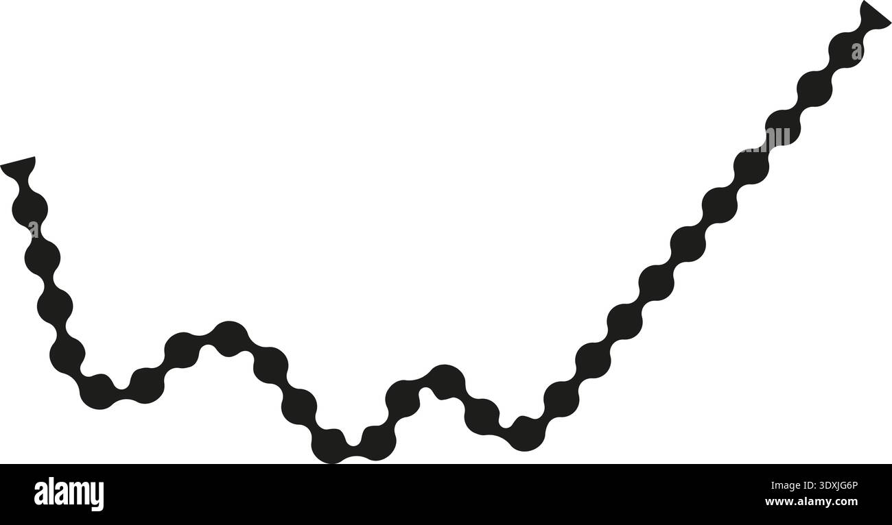 Path Forming Dotted path forming an irregular, uneven stroke with fluctuating ...