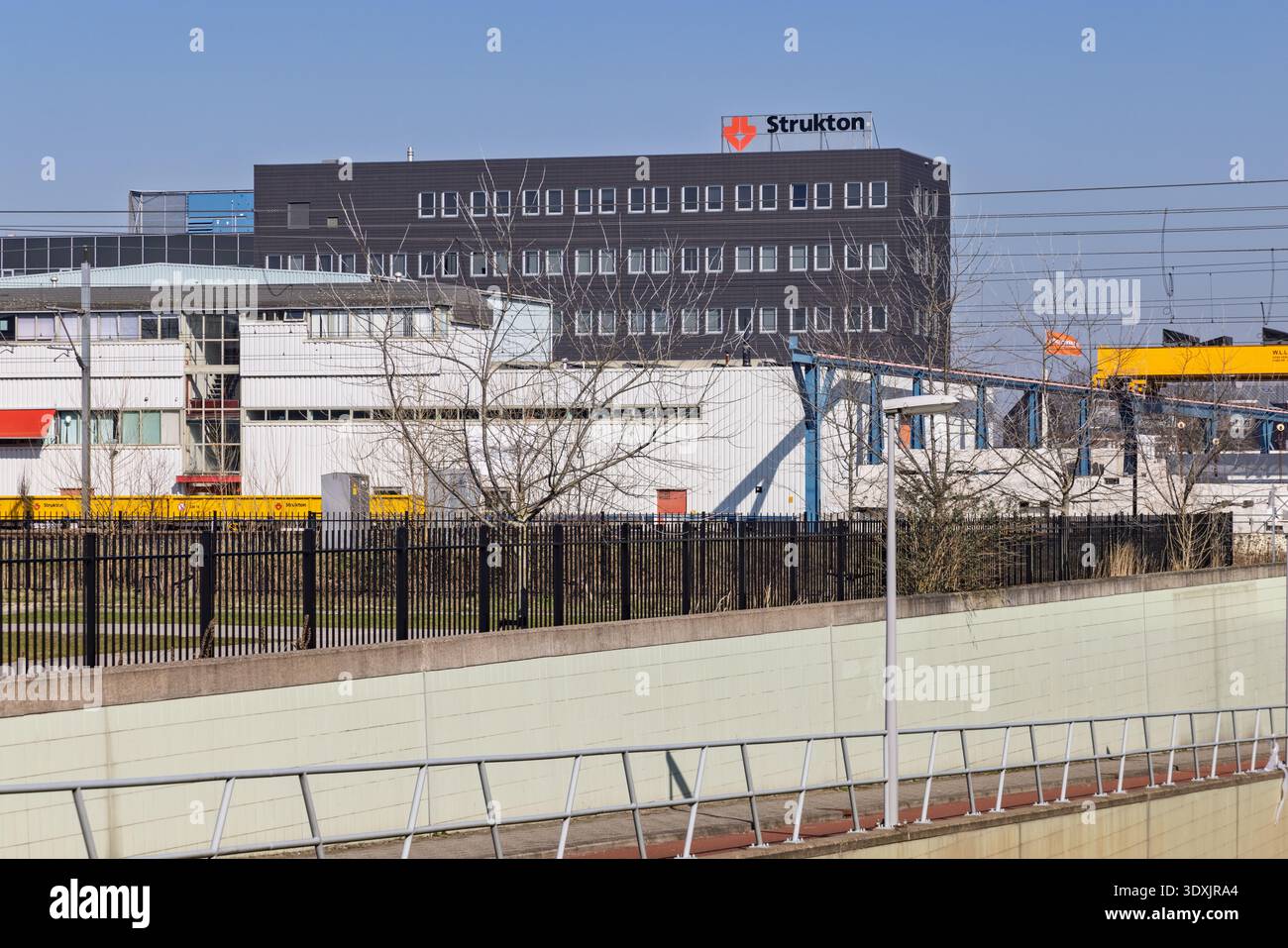 Strukton headquarters and industrial site in Maarssen near railway ...