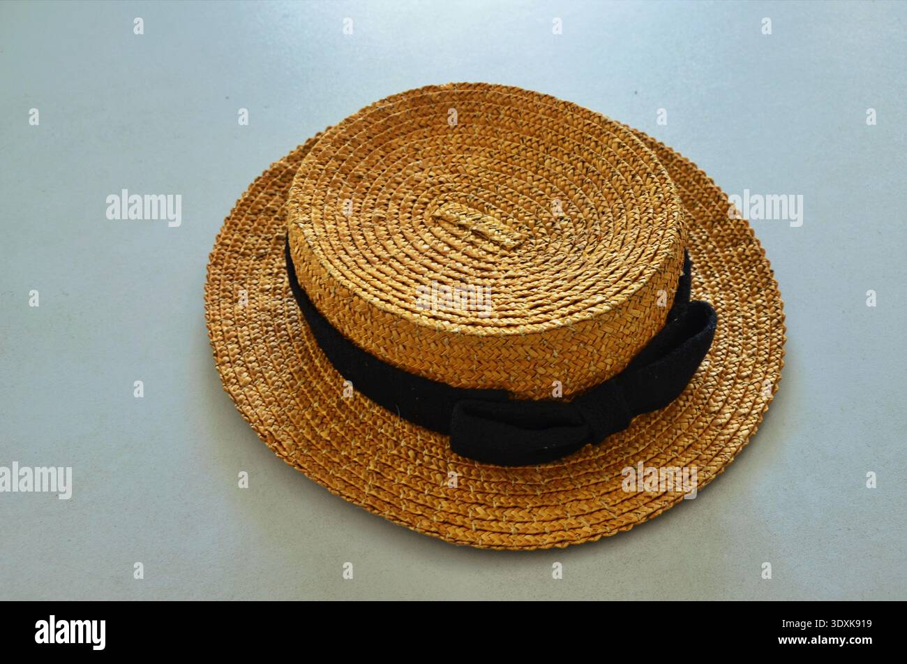 Straw hat isolated on a white background. Stock Photo