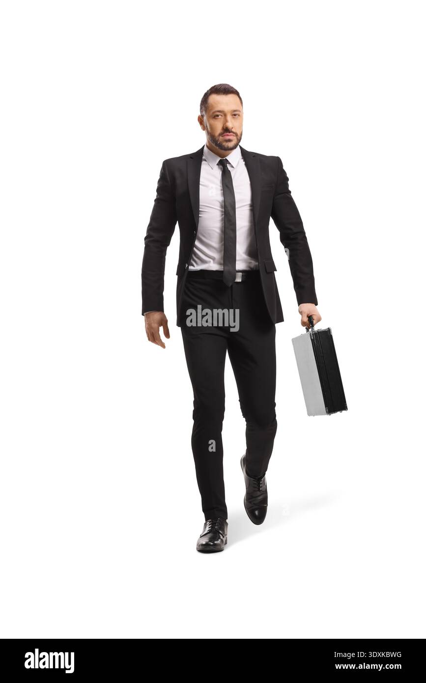 Man with briefcase walking hi-res stock photography and images - Alamy