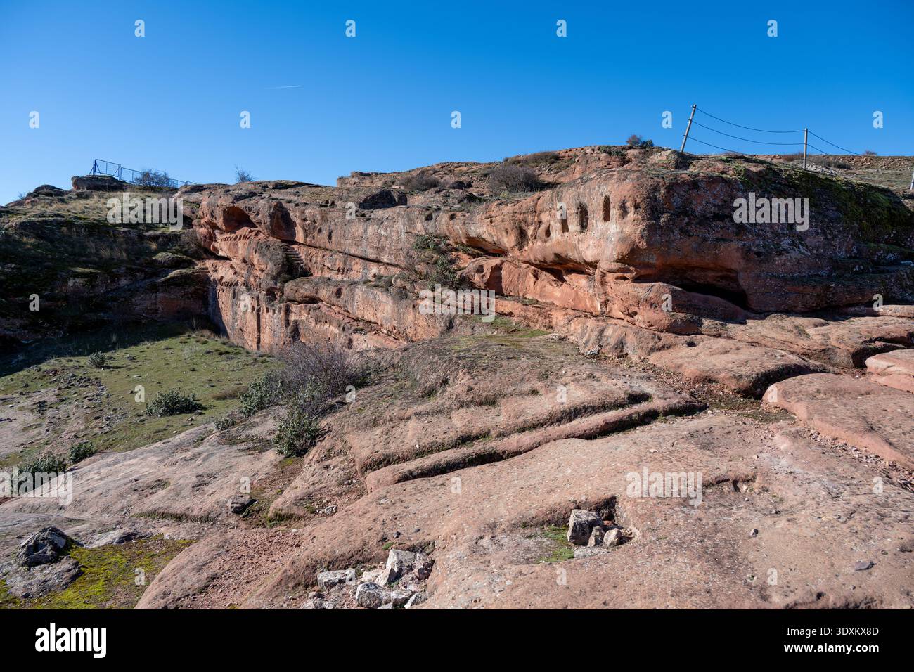 Sunlit sandstone cliff carved hi-res stock photography and images - Alamy