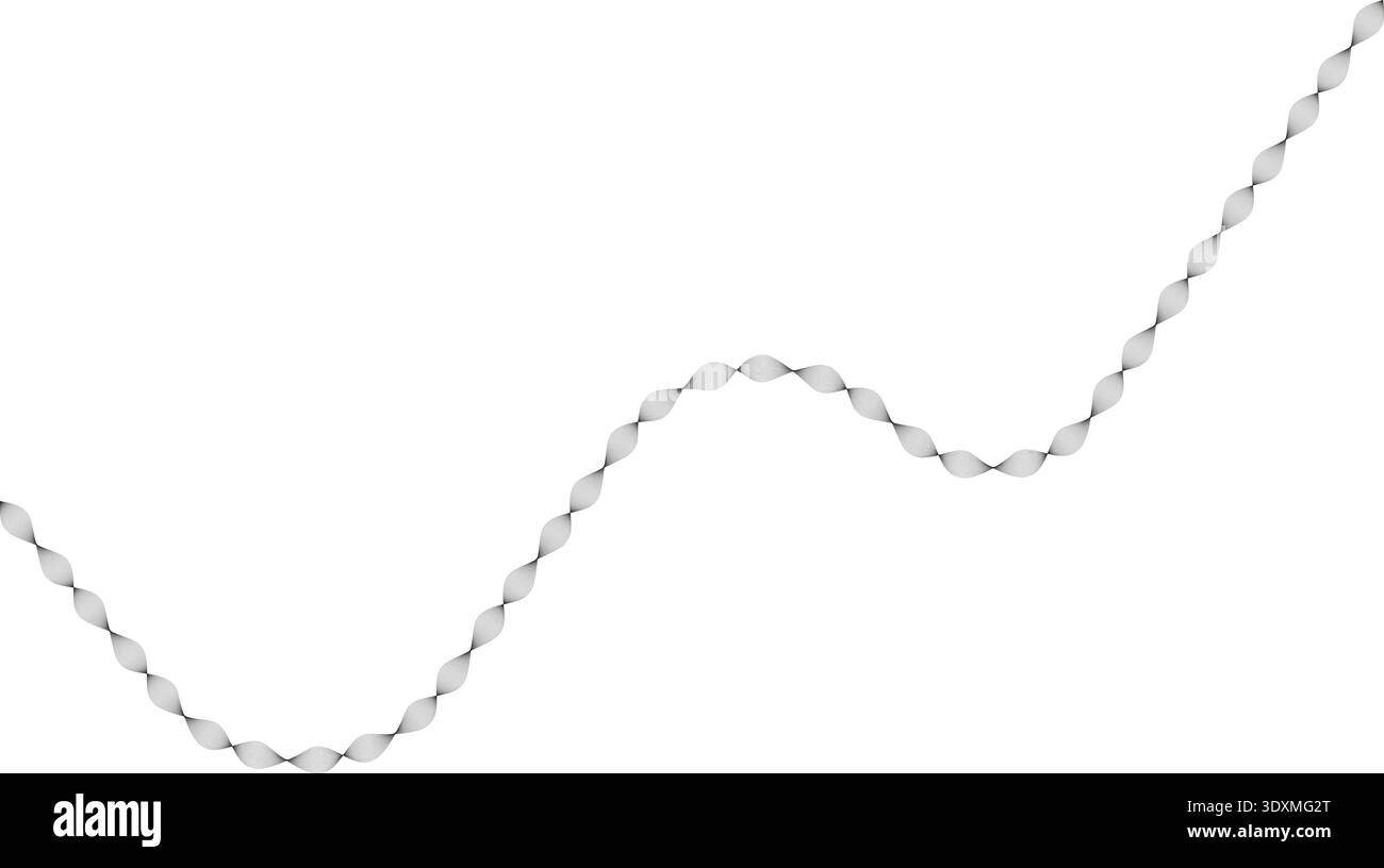 A wave pattern with uneven spacing between parallel curved lines, creating varied movement. Stock Vector