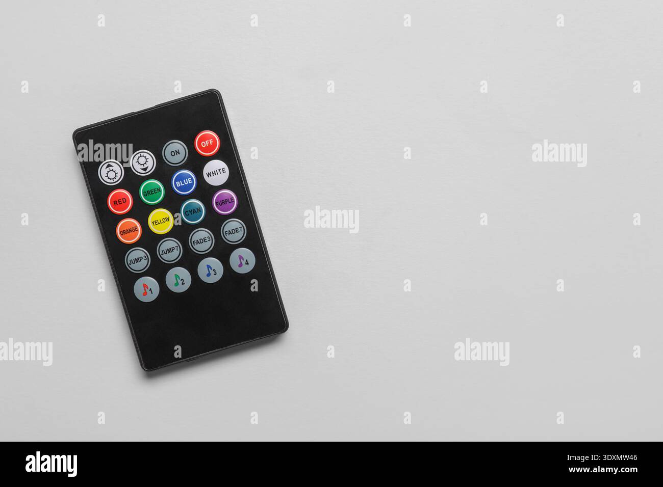 Remote controller for lighting on white background Stock Photo