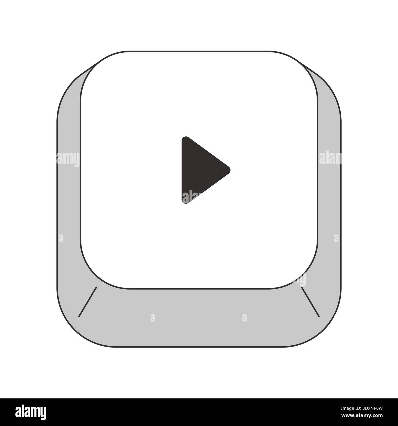 Right arrow key grayscale computer keyboard Stock Vector