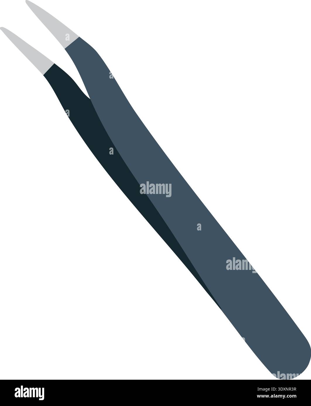 Simple illustration of tweezers with pointed tips in a minimal flat style Stock Vector