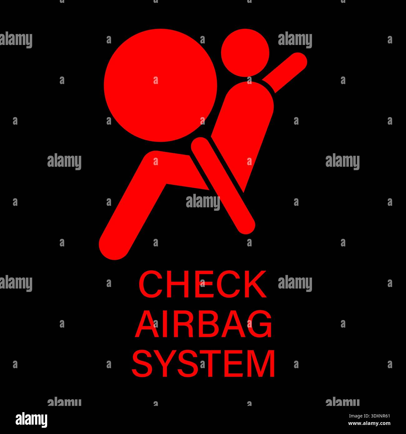 Airbag Icon. Car Airbag System. Vector Illustration. Stock Vector