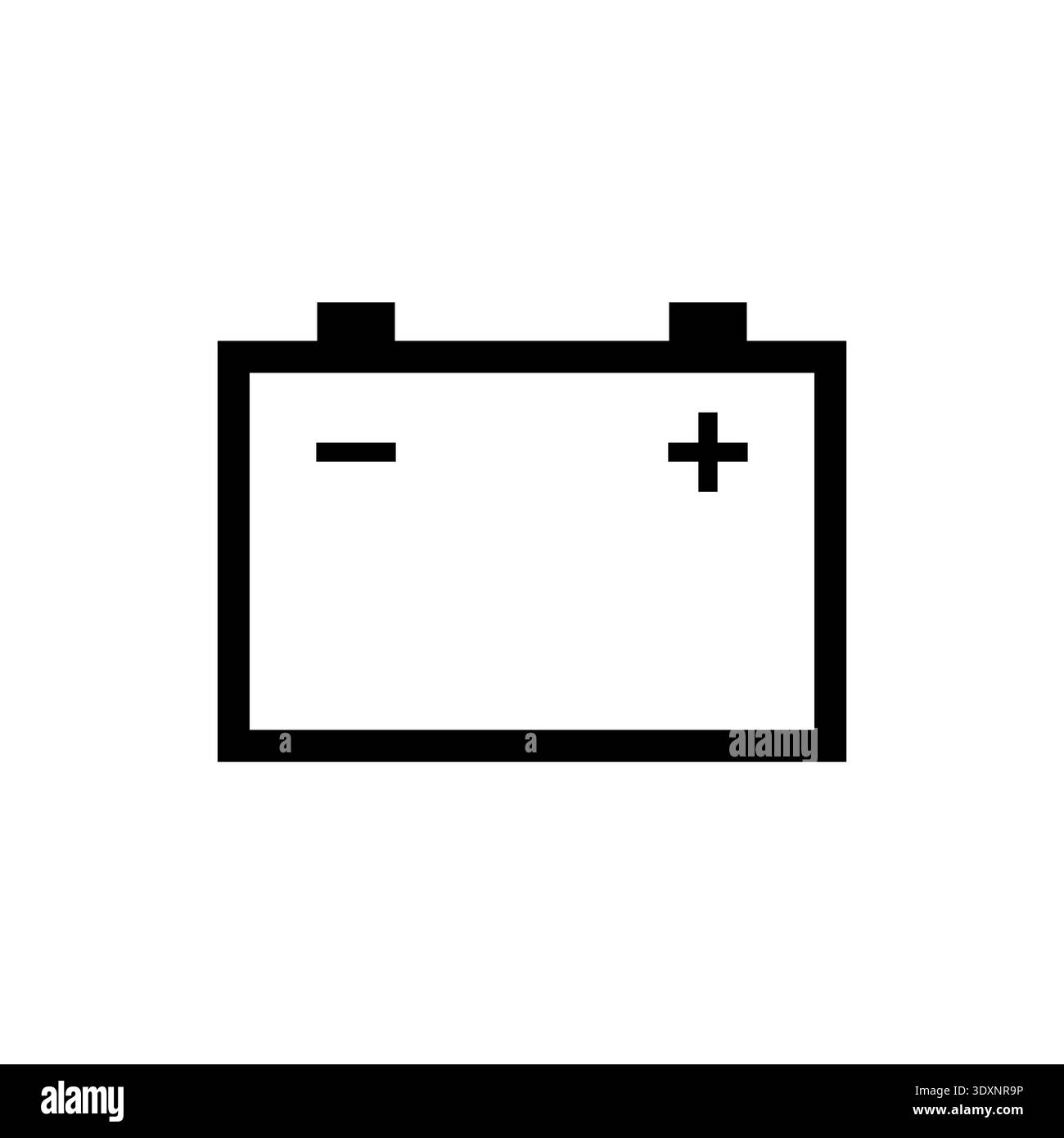 Battery System Warning Sign. Vector Illustration. Stock Vector