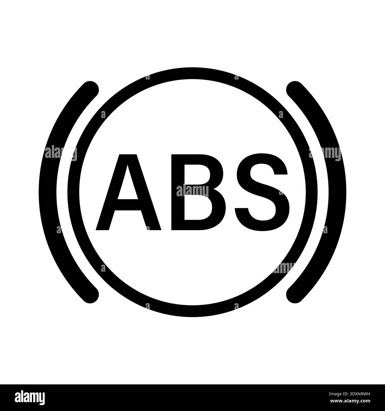 ABS Warning Icon. Anti-Lock Braking System Warning Sign. Vector Illustration. Stock Vector