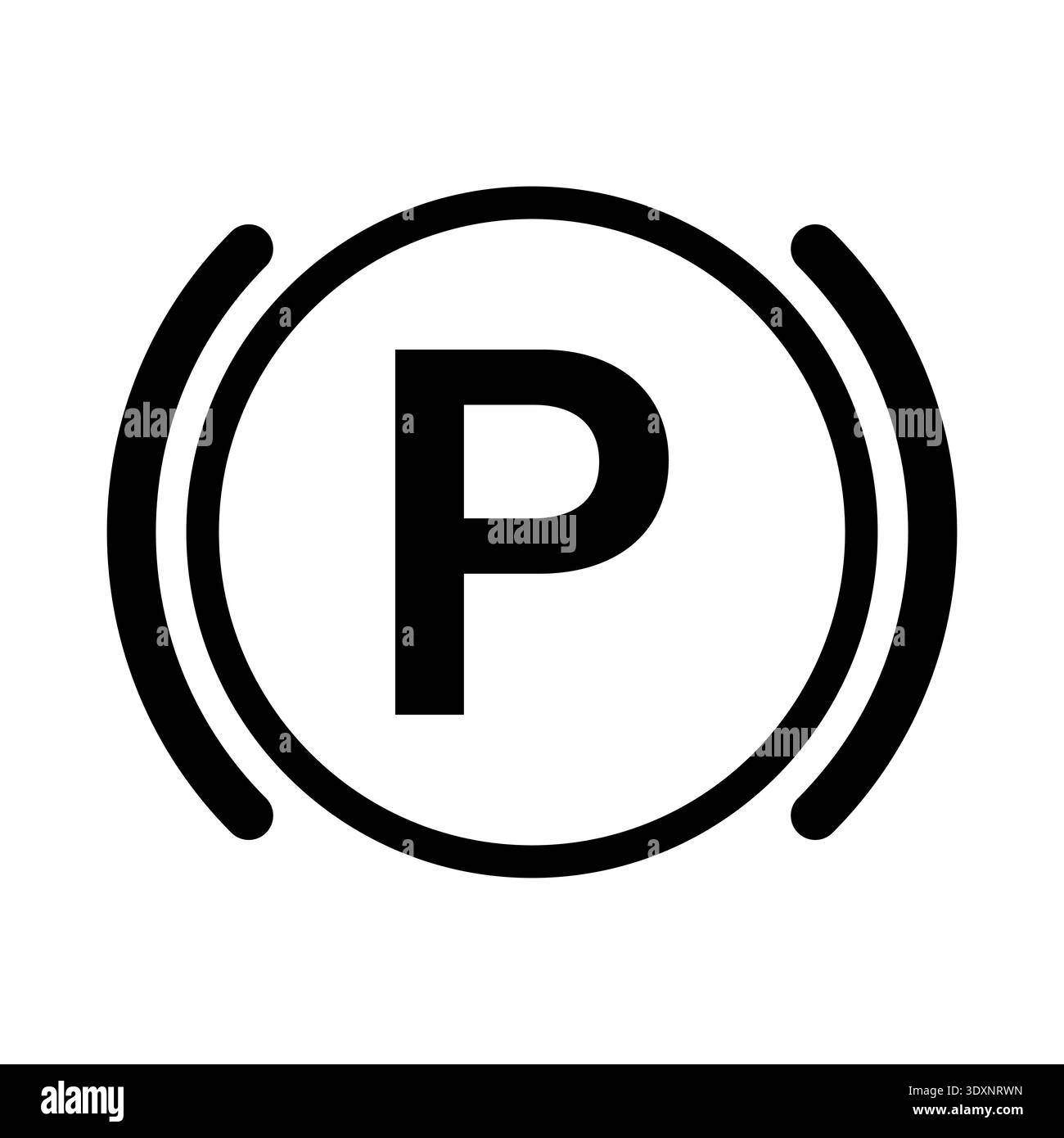 Hand Brake Sign. Parking Brake Sign. Vector Illustration Stock Vector ...