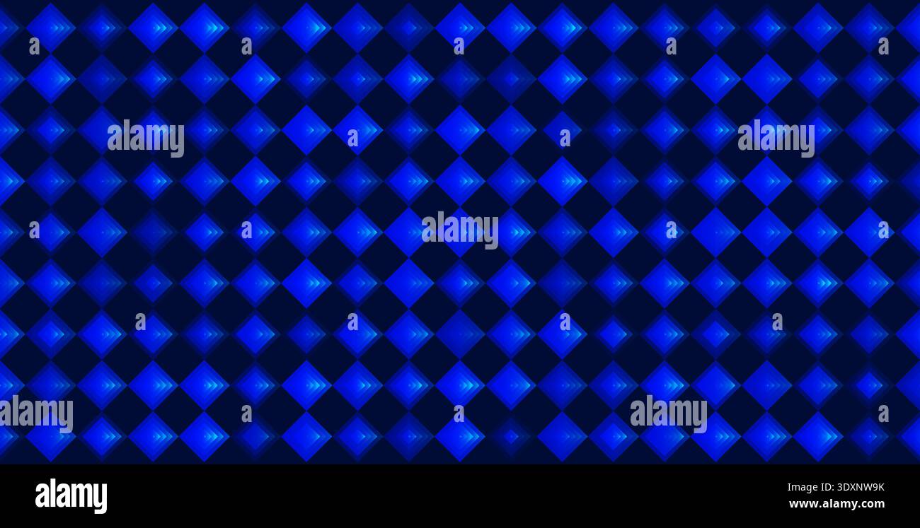 Geometric triangle background vivid blue 3D backdrop. Futuristic tech grid texture for digital technology, data science, fintech, machine learning Stock Vector