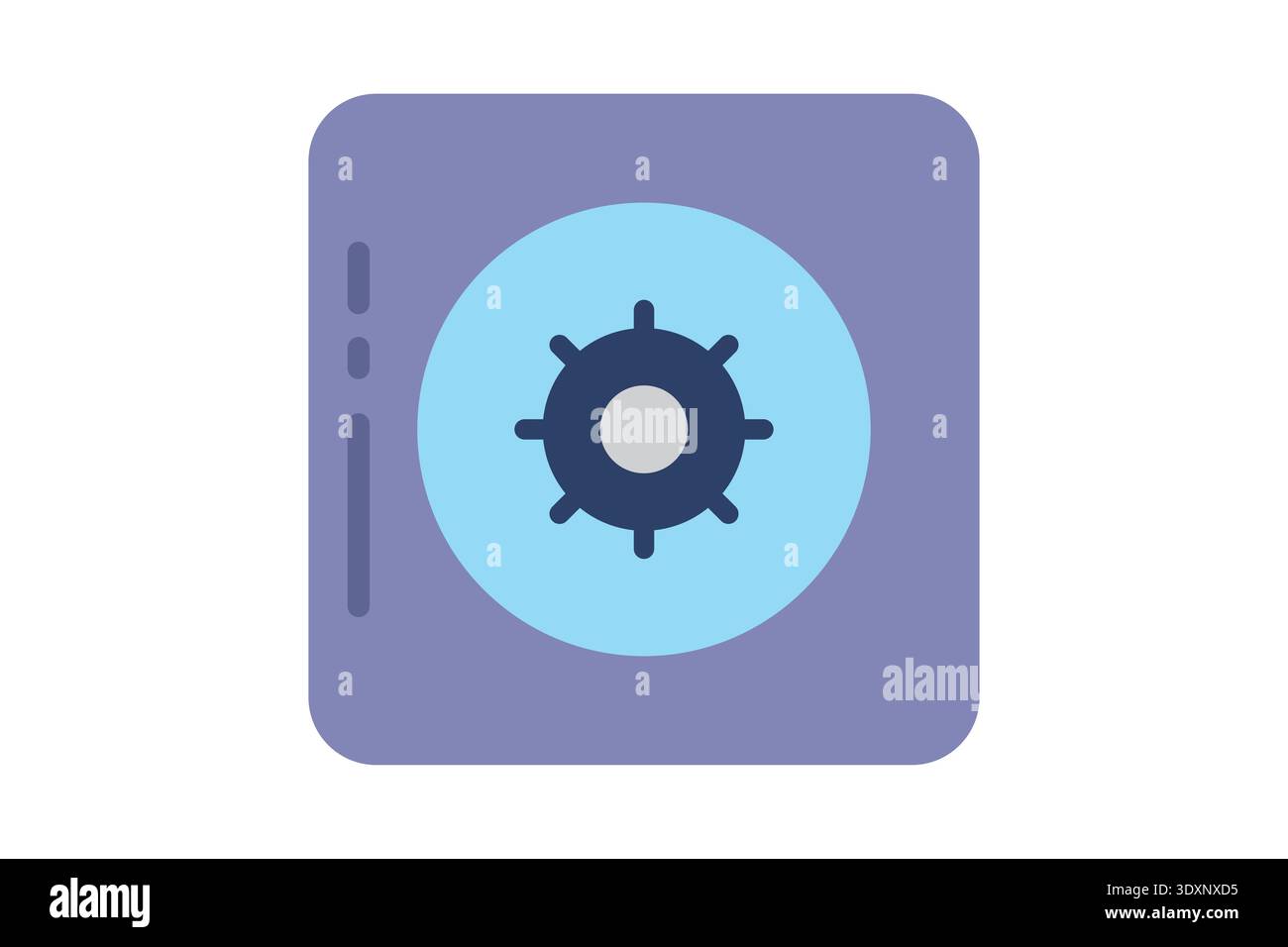 Vault flat icon. Icon related to bank. safe elements vector illustration Stock Vector