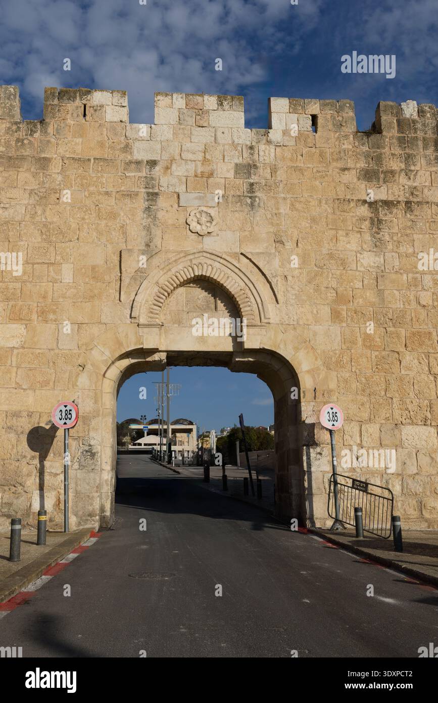 The Dung Gate, also known as Bab al-Maghariba, Mughrabi Gate, Moroccan Gate  or Silwan Gate, leads directly to the Western Wall or Kotel in Jerusalem  Stock Photo - Alamy