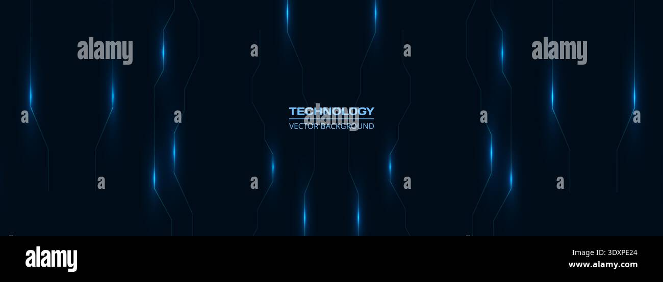 Blue vertical light streaks, sleek tech visualization with soft glow and depth, abstract background creating modern data corridor and minimalist Stock Vector