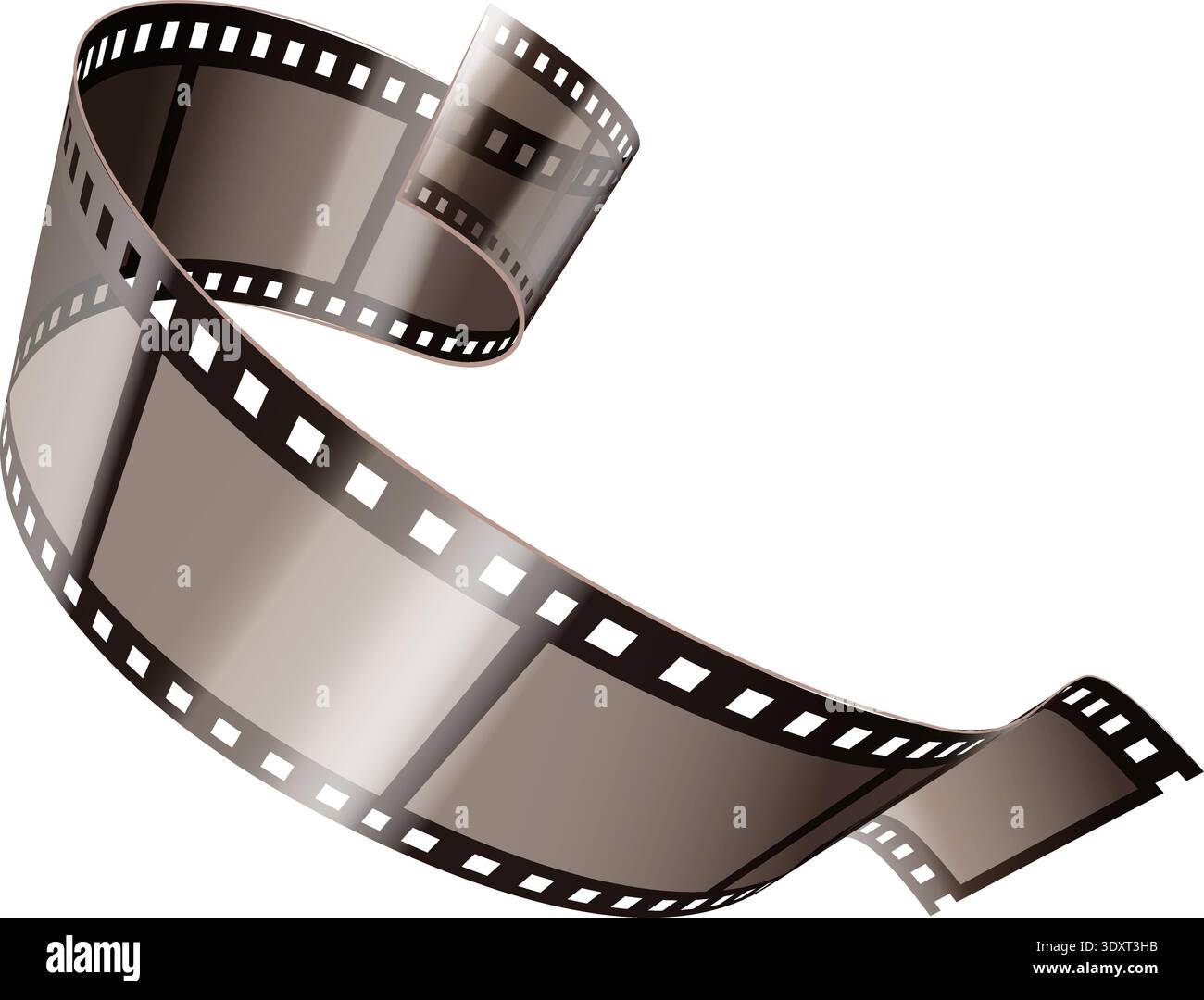 Old media strip. Vintage cinema roll template Stock Vector Image & Art ...
