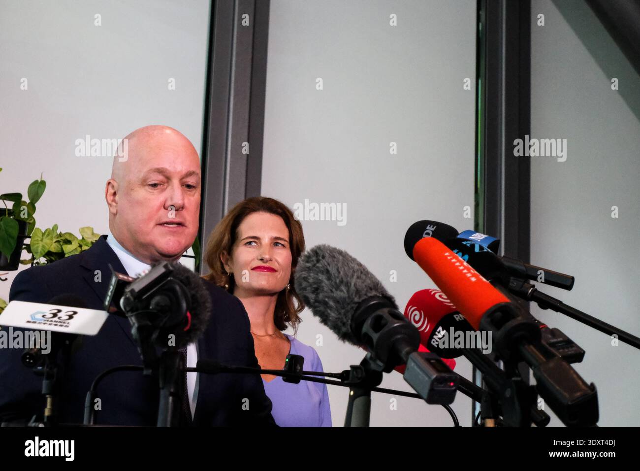 New Zealand Prime Minister Christopher Luxon and Finance Minister ...