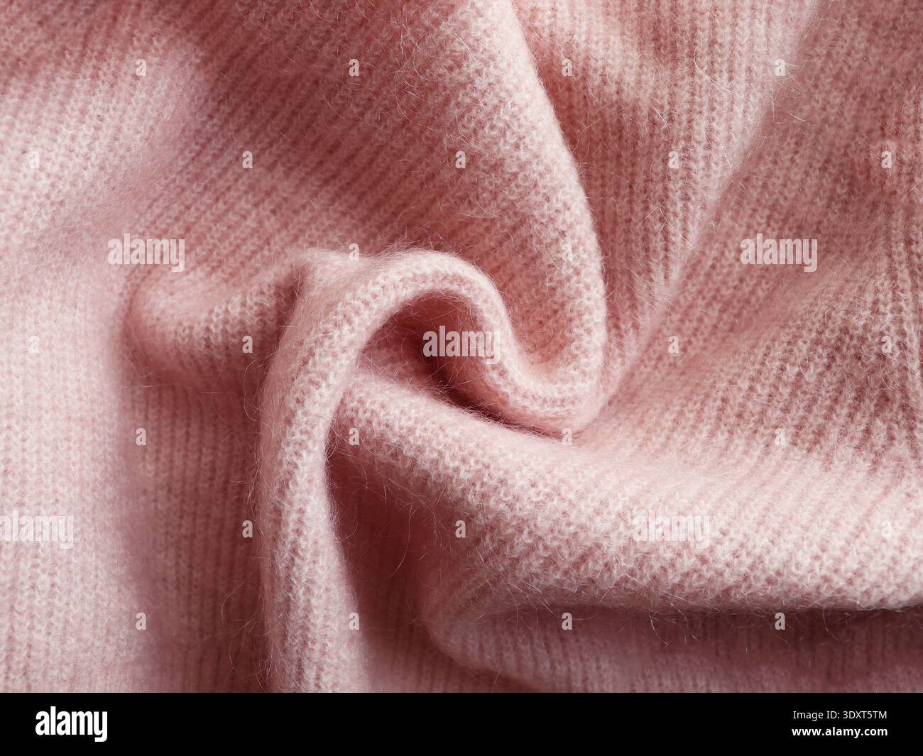 Soft Pink Knitted Fabric Texture Background Stock Photo