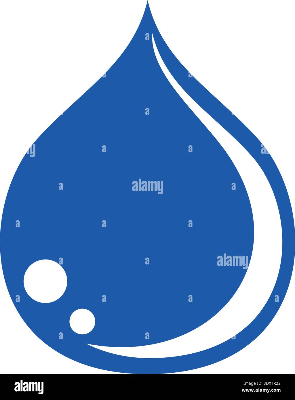 Water droplet. Blue raindrop shape. Clean symbol Stock Vector