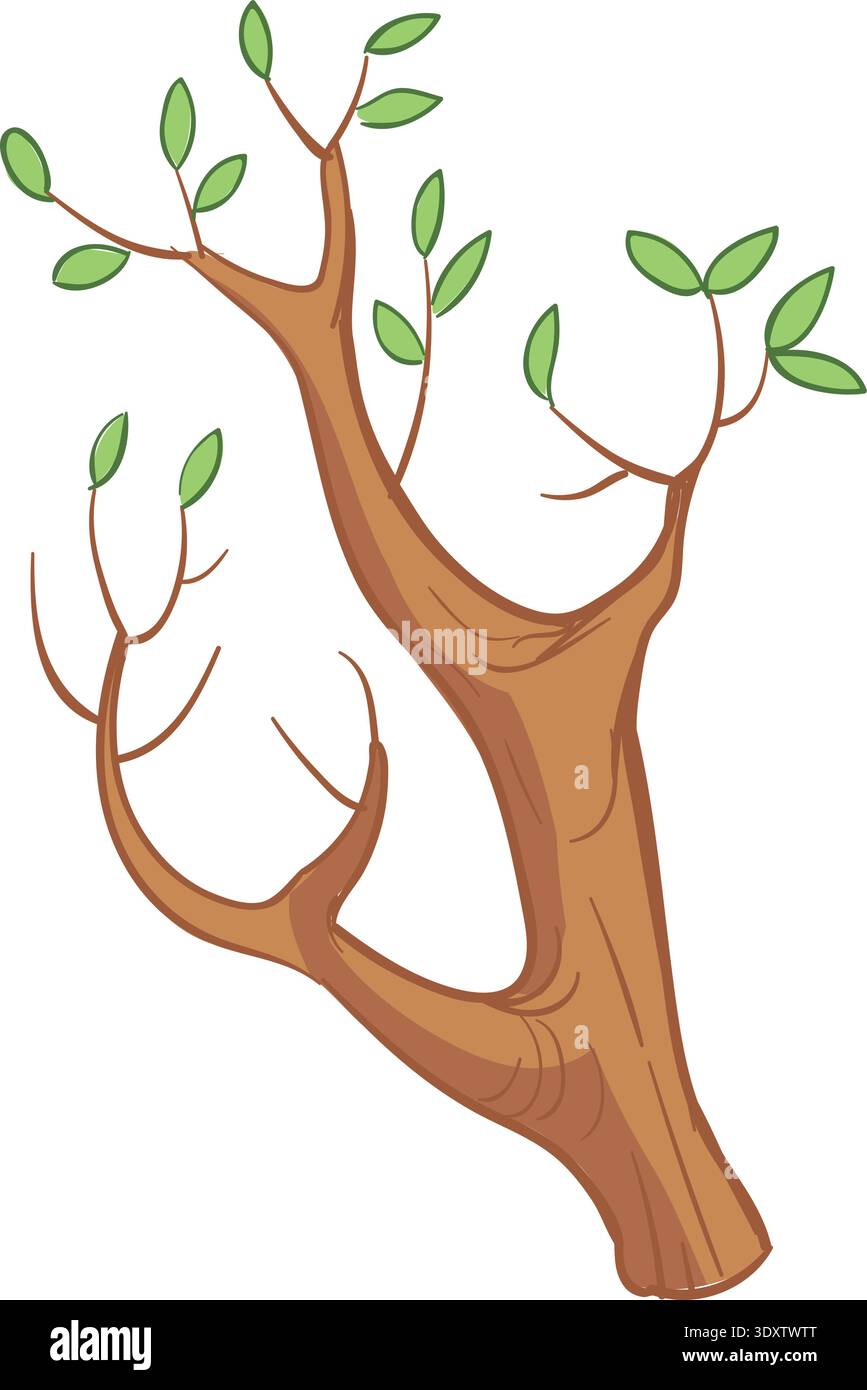 Wood branch cartoon icon. Tree natural timber Stock Vector Image & Art ...