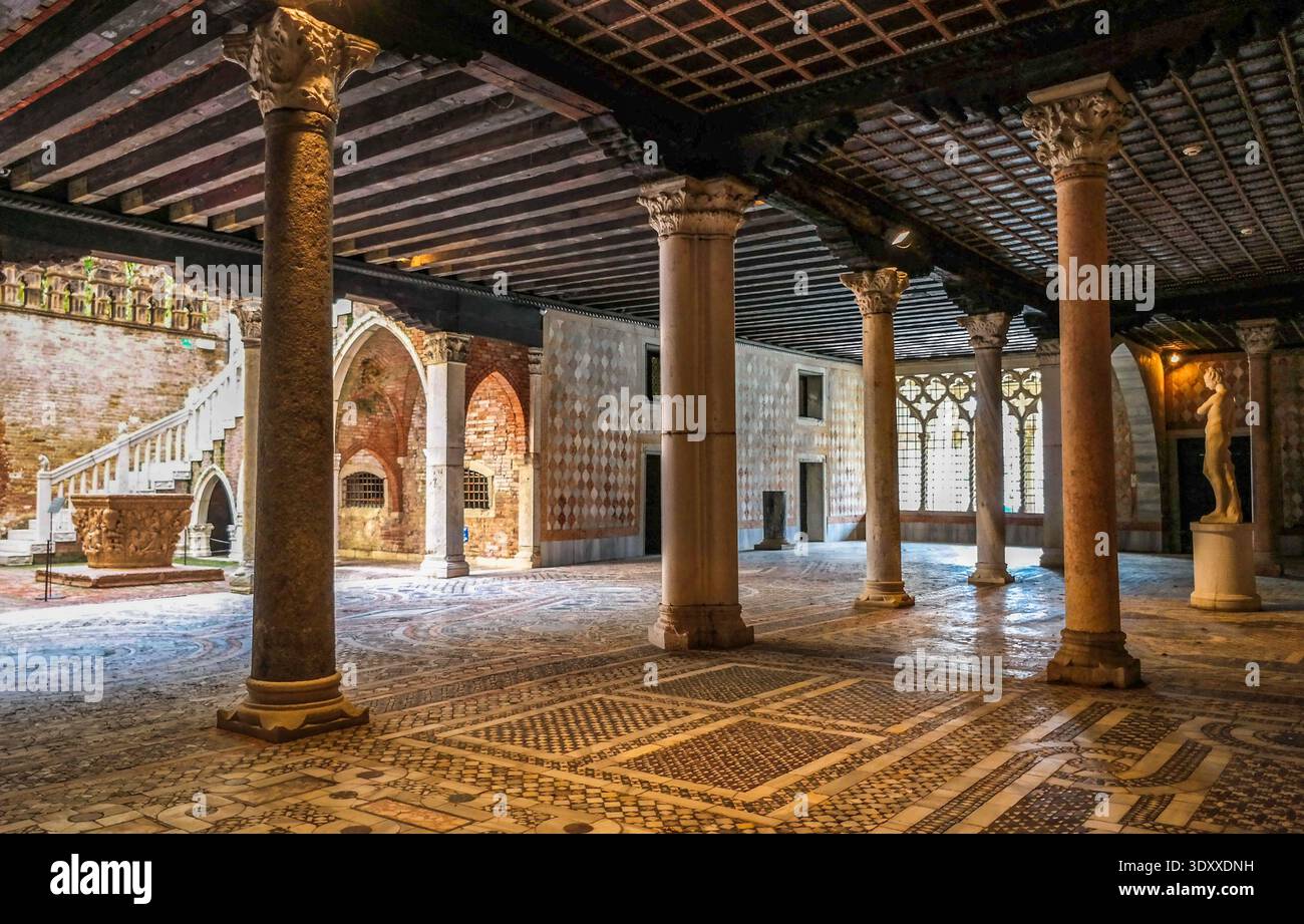 Interior view of the basement of Ca’ d’Oro, Venice, Italy Stock Photo
