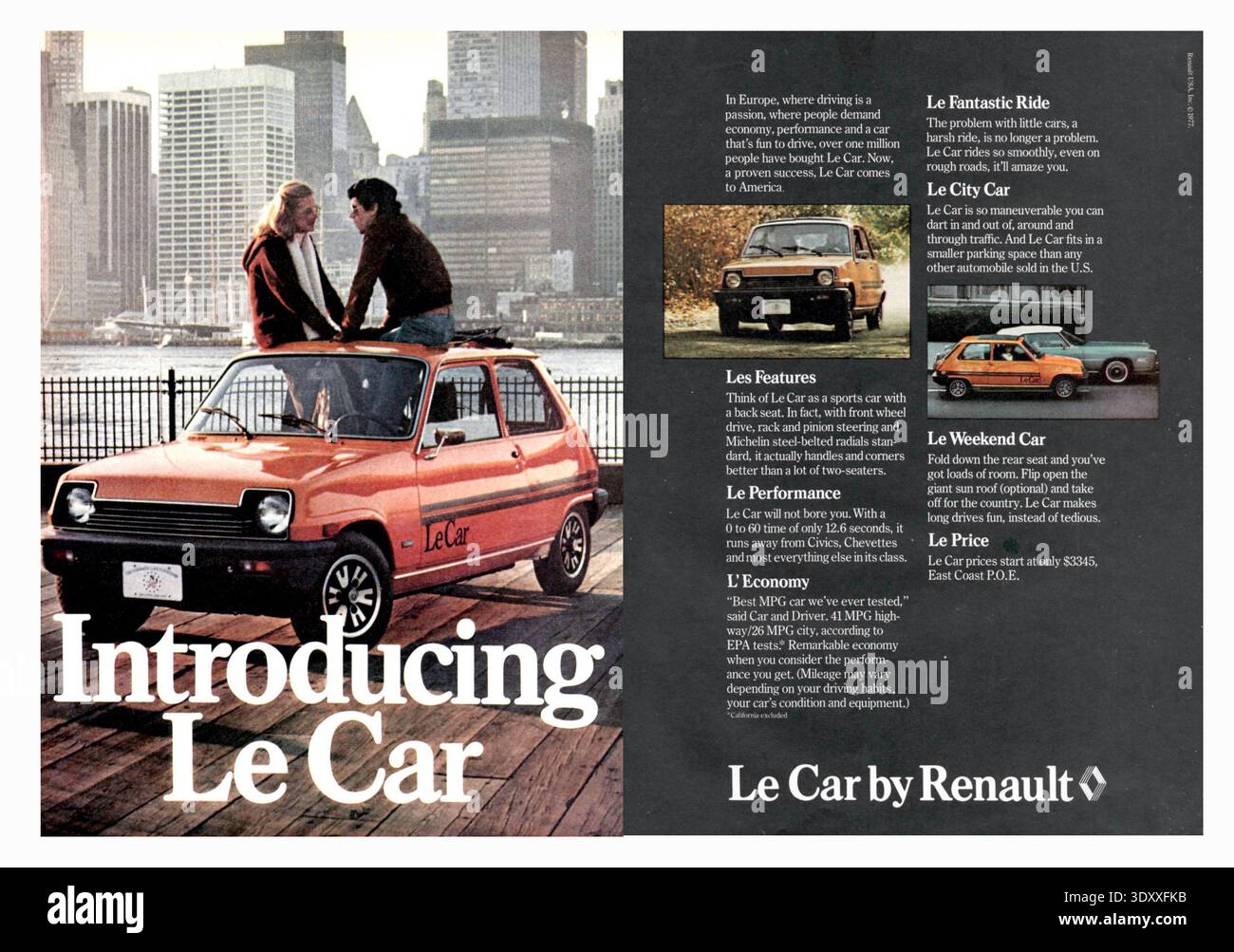 Vintage car poster renault french france hi-res stock photography