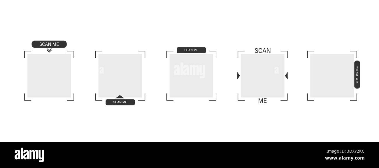 Scan me Frame. App box for mobile buy now with barcode. QR code Scan by ...