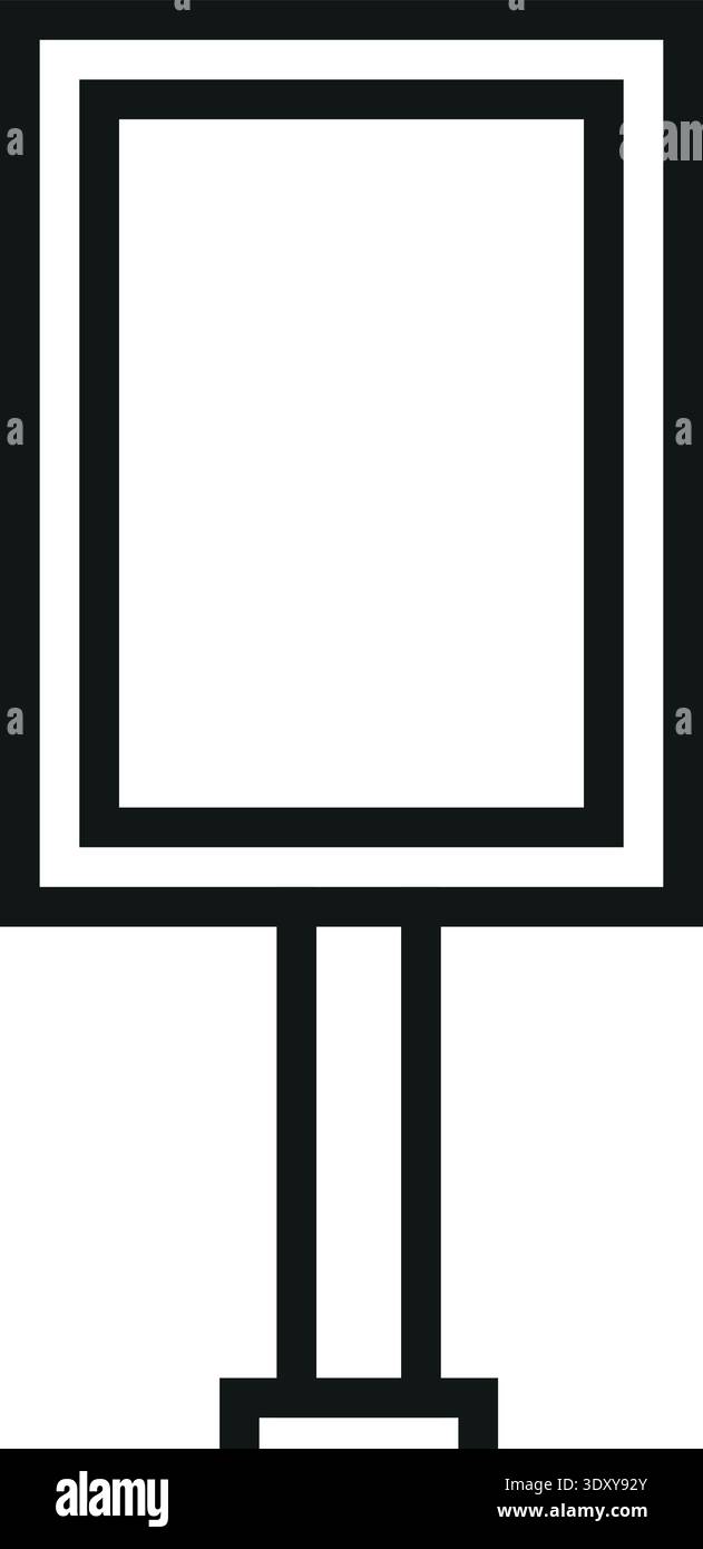 Light box symbol. Promo display line icon Stock Vector